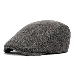 Men's British Style Classic Check Wool Beret