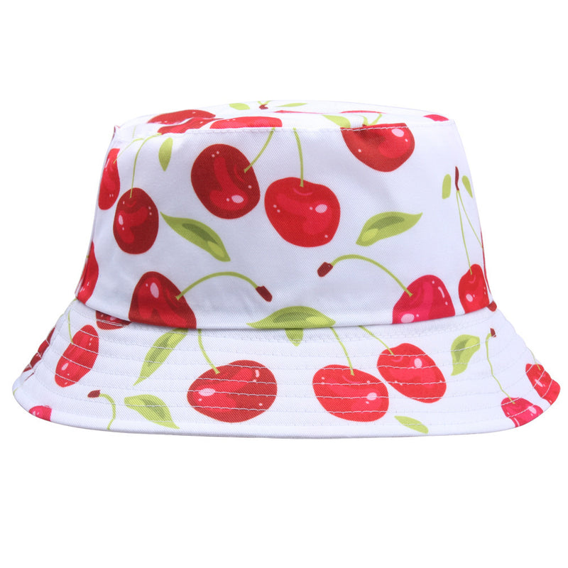 Cute Cherry Flat Top Basin Hat