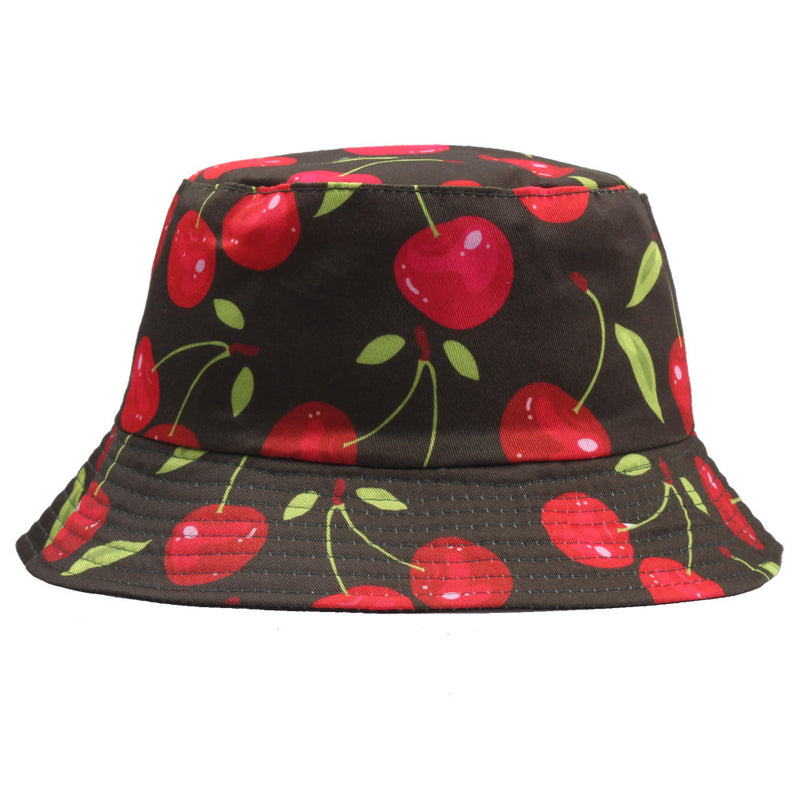 Cute Cherry Flat Top Basin Hat