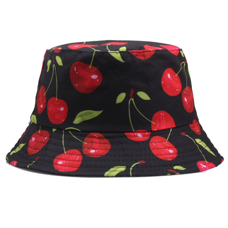 Cute Cherry Flat Top Basin Hat