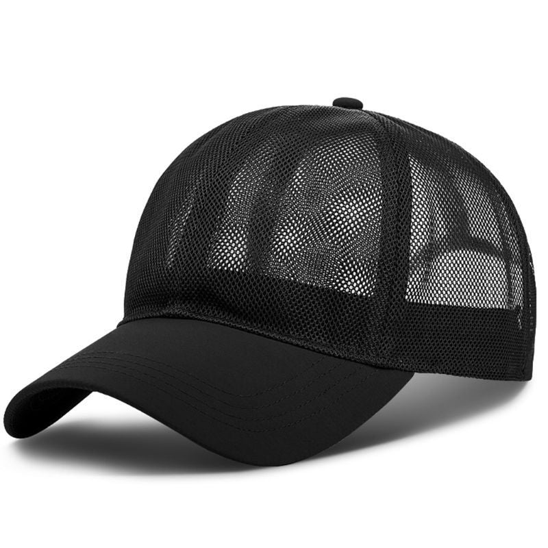 Breathable Mesh Men's And Women's Hats Outdoor Solid Color Light Board Baseball Caps