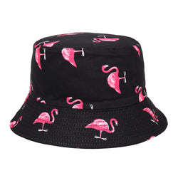 Flamingo Pattern Bucket Hat Outdoor Sports Sunhat