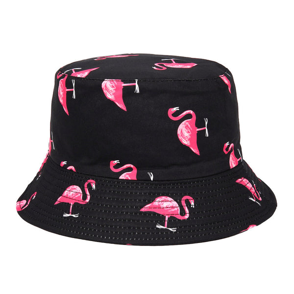 Flamingo Pattern Bucket Hat Outdoor Sports Sunhat