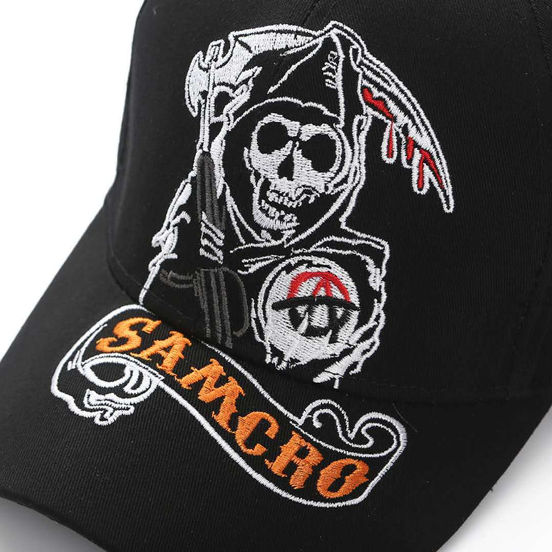 Visor Skull Embroidered Baseball Cap