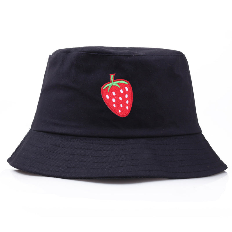 Embroidered strawberry sunscreen sun hat fisherman hat