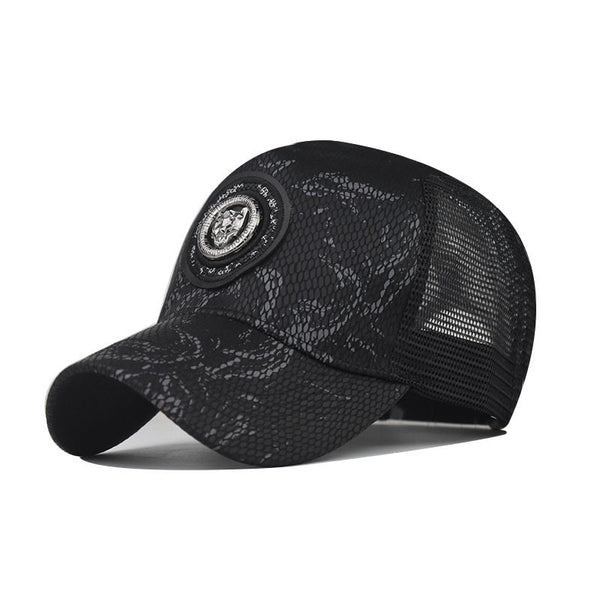 Gradient Color Cheetah Baseball Cap Men Women Plaid Peaked Cap