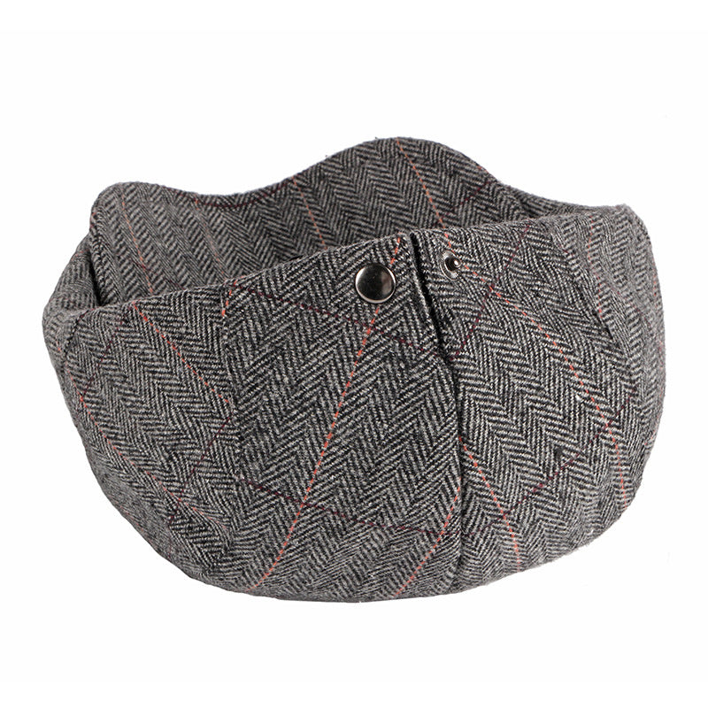 Men's British Style Classic Check Wool Beret