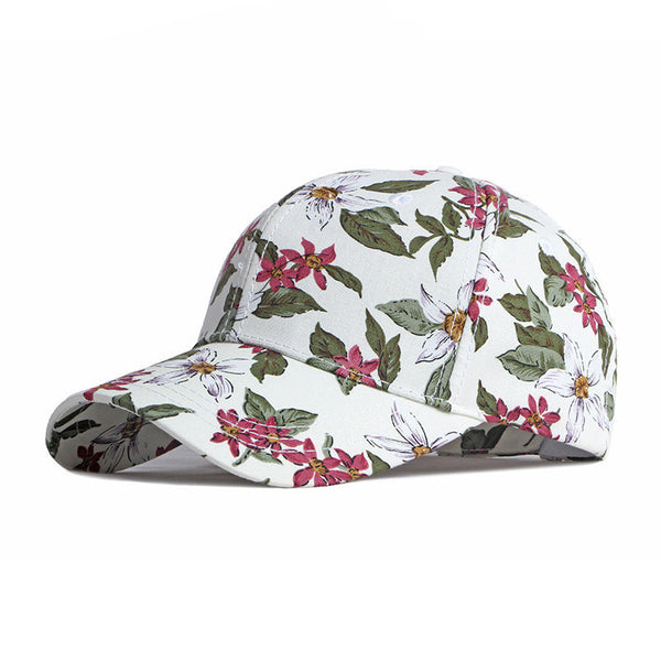 Personality Floral Flower Cap Female Korean Retro Sunscreen