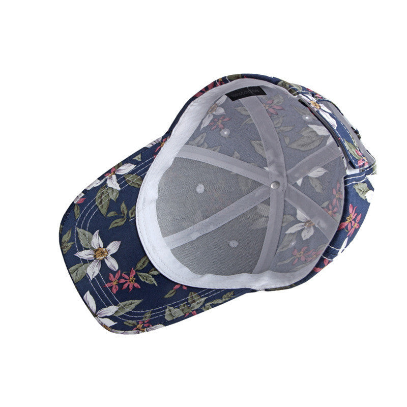 Personality Floral Flower Cap Female Korean Retro Sunscreen