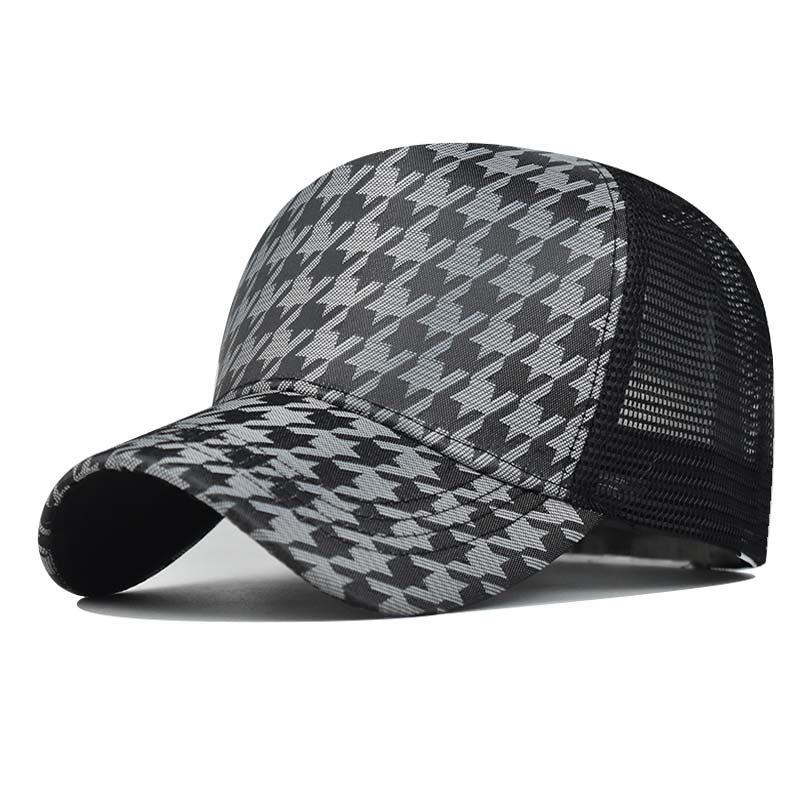 Houndstooth Baseball Cap For Men And Women