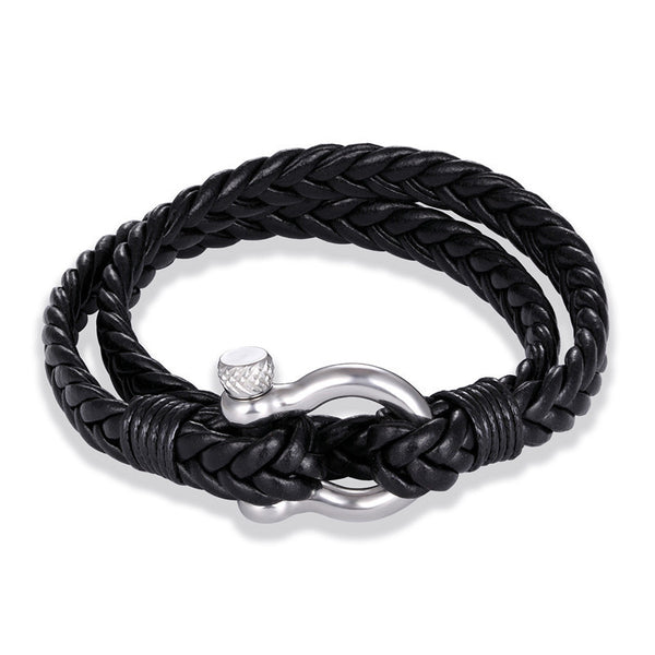 Men And Women All-matching Multi-layer Woven Leather Bracelet